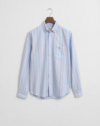 Camicia Oxford classica a righe multicolore regular fit