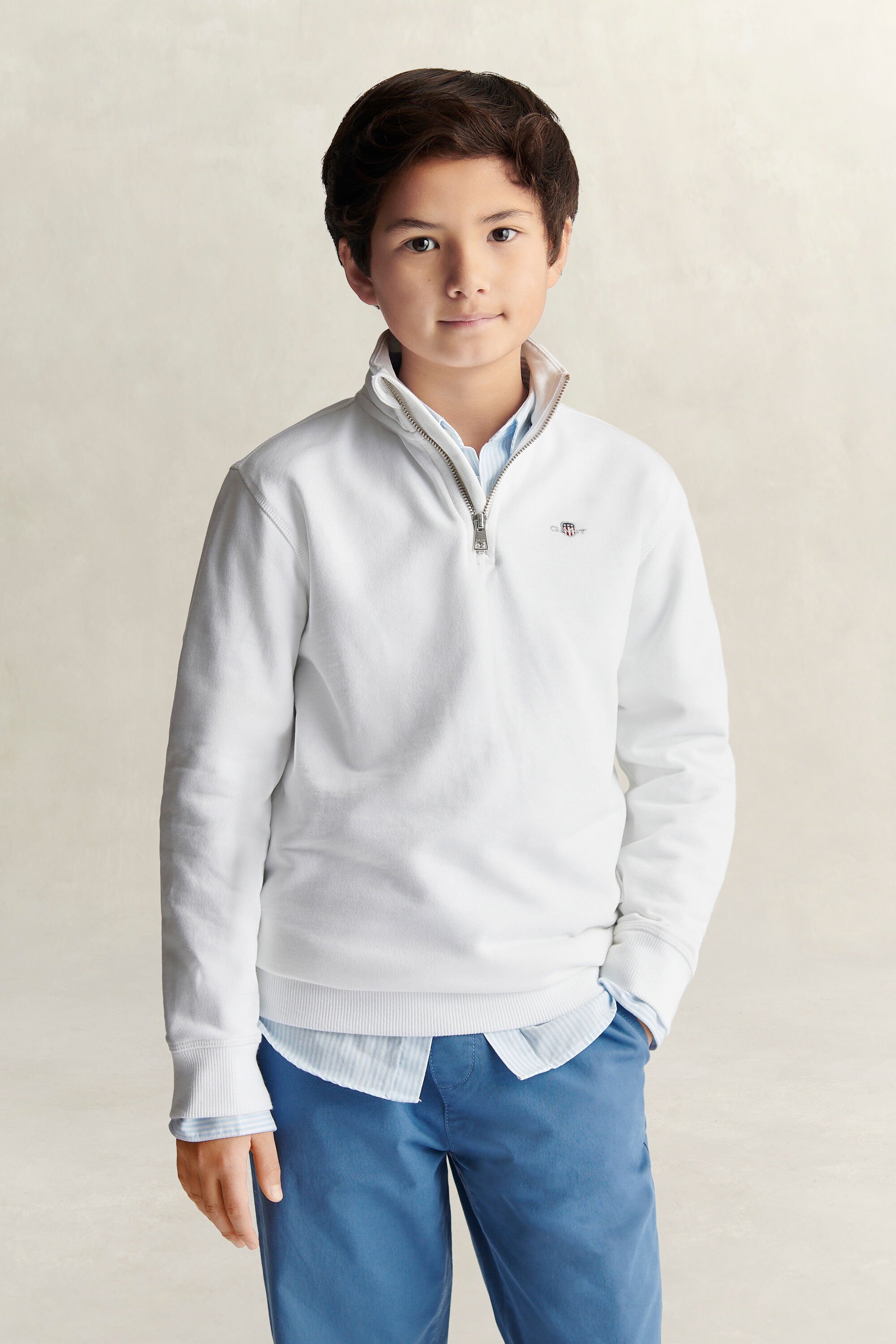 Felpa con zip corta Teen Boys