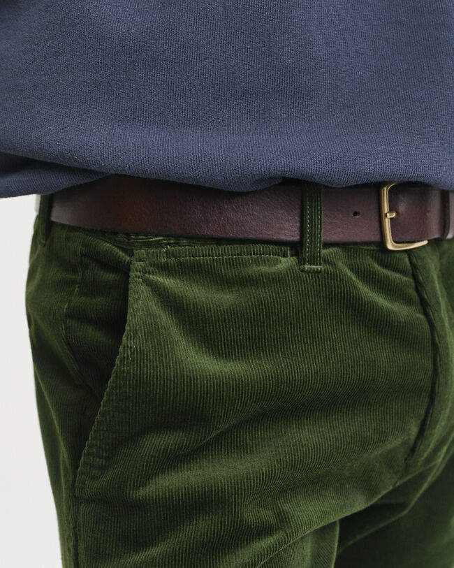 Pantaloni chino in velluto a coste slim fit