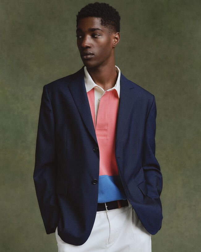 Blazer in lana hopsack