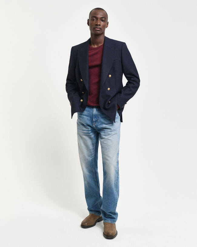 Maglia girocollo in finissima lana merino