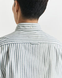 Camicia Oxford elasticizzata a righe slim fit