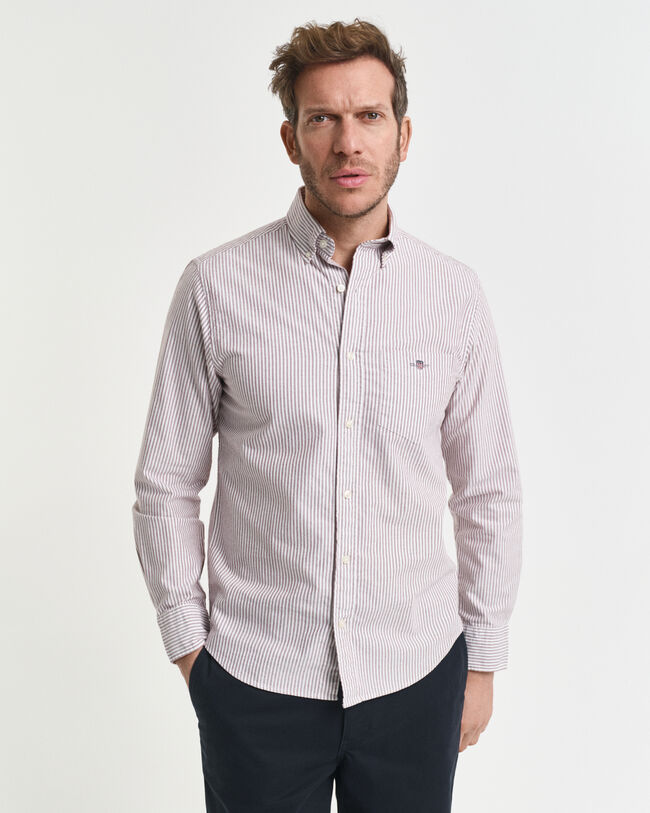Camicia Oxford classica a righe Banker regular fit