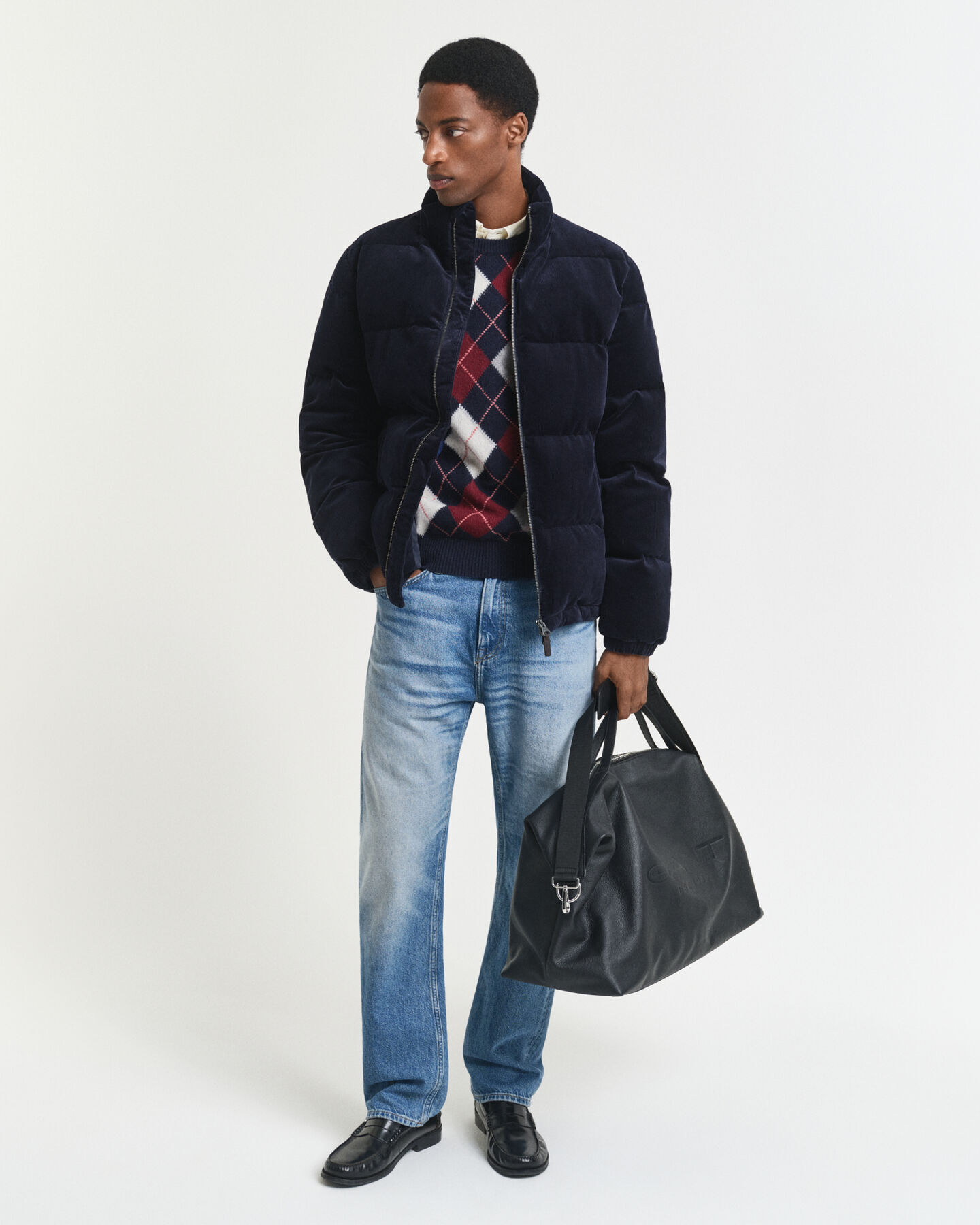 Maglia girocollo a rombi