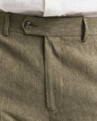 Pantaloni da abito in misto lino-cotone slim fit