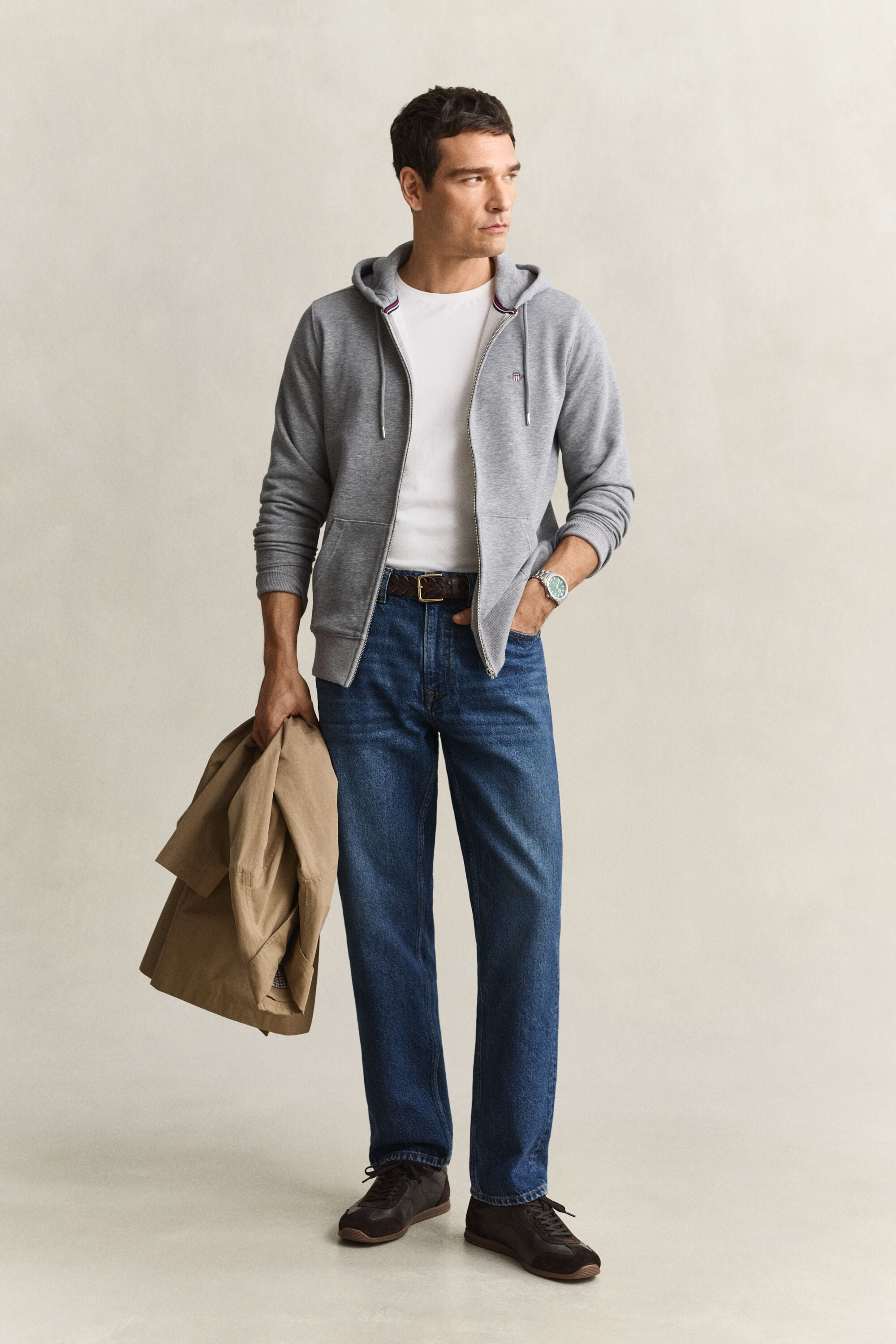 Felpa con cappuccio Shield con zip