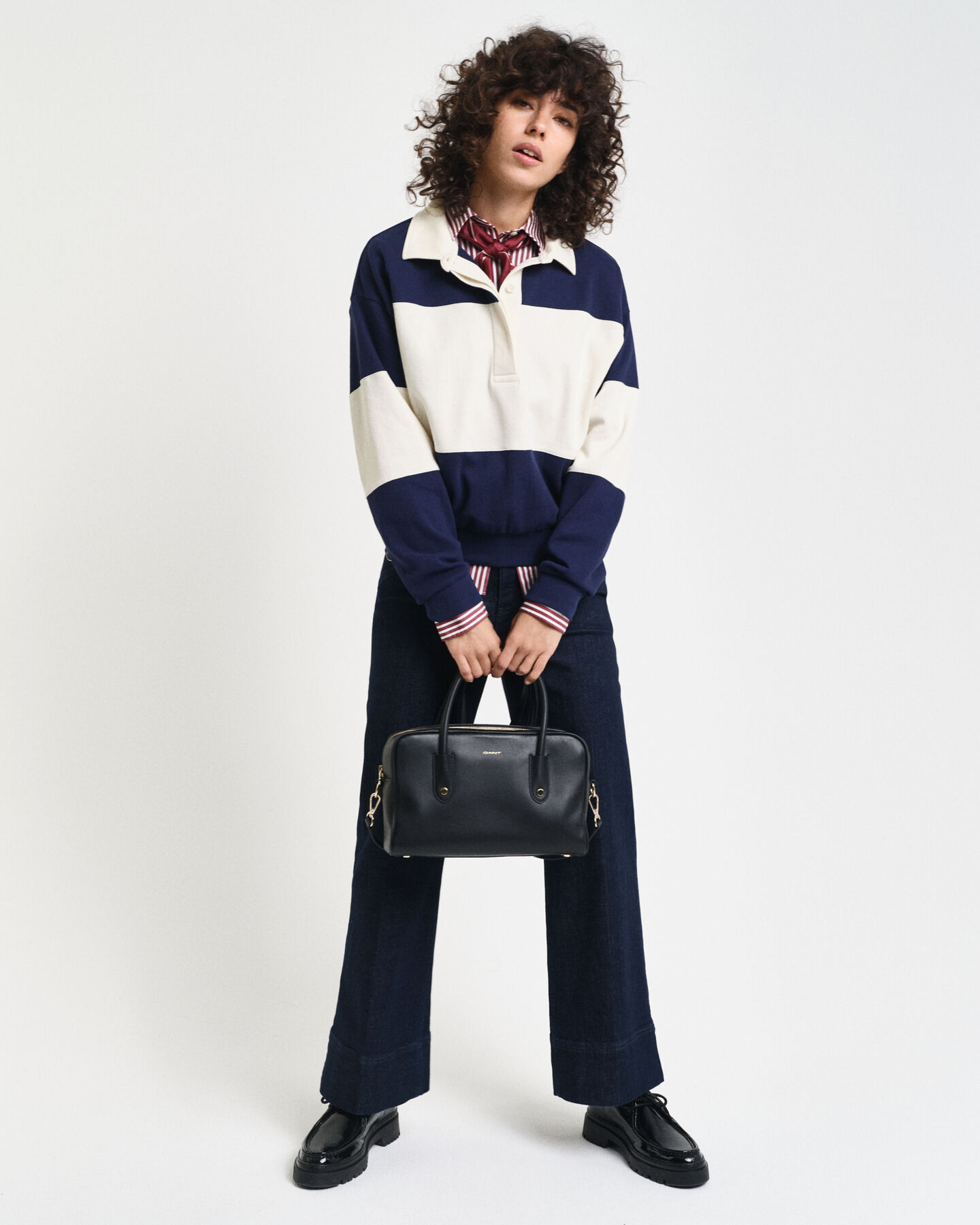 Rugger colour block in piqué a rilievo