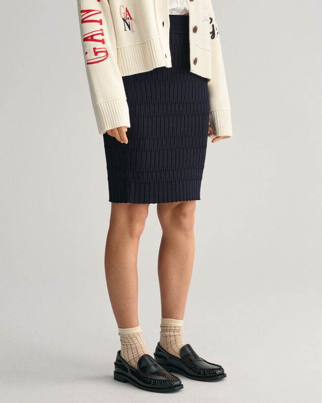 Gonna a maglia testurizzata