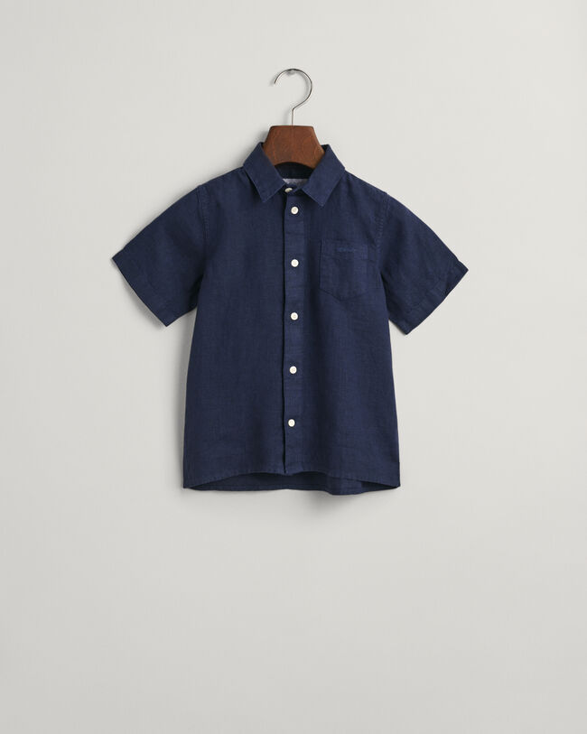 Camicia a maniche corte in lino kids