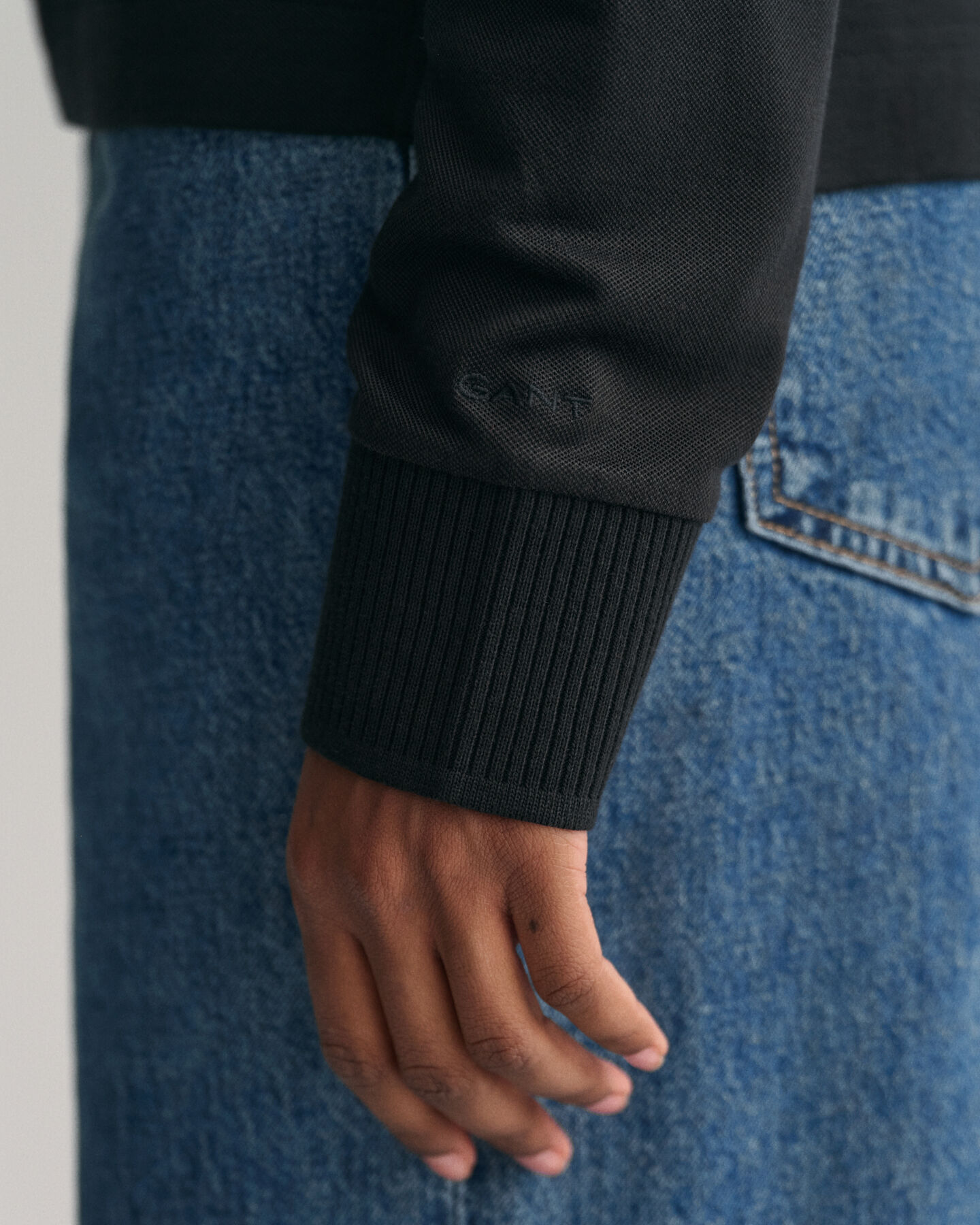 Polo a maniche lunghe con colletto