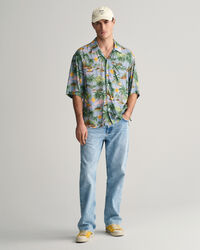 Camicia a maniche corte Hawaiian Print relaxed fit