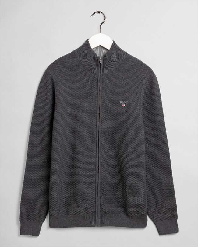 Maglia Triangle Texture con zip lunga