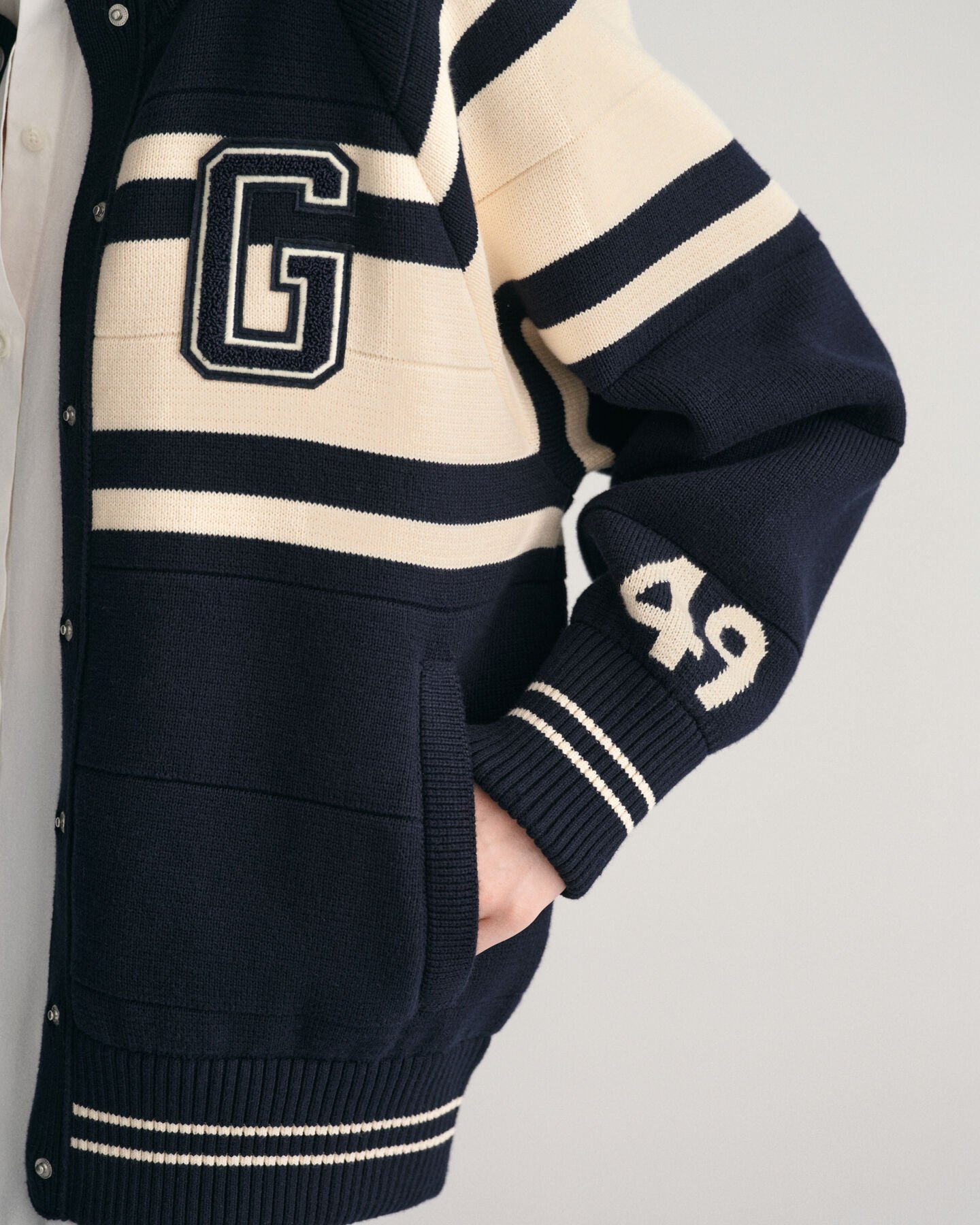 Cardigan GANT Varsity in maglia