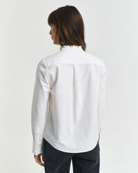 Blusa Oxford classica con volant