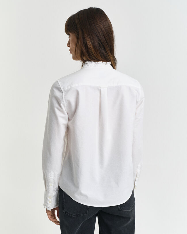 Blusa Oxford classica con volant
