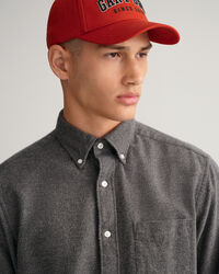 Camicia in tessuto a spina di pesce regular fit