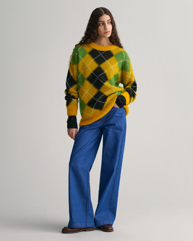 Maglia girocollo Argyle Furry