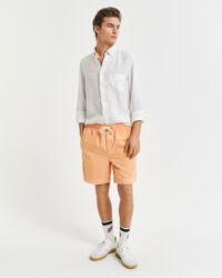 Pantaloncini effetto sbiadito con coulisse regular fit