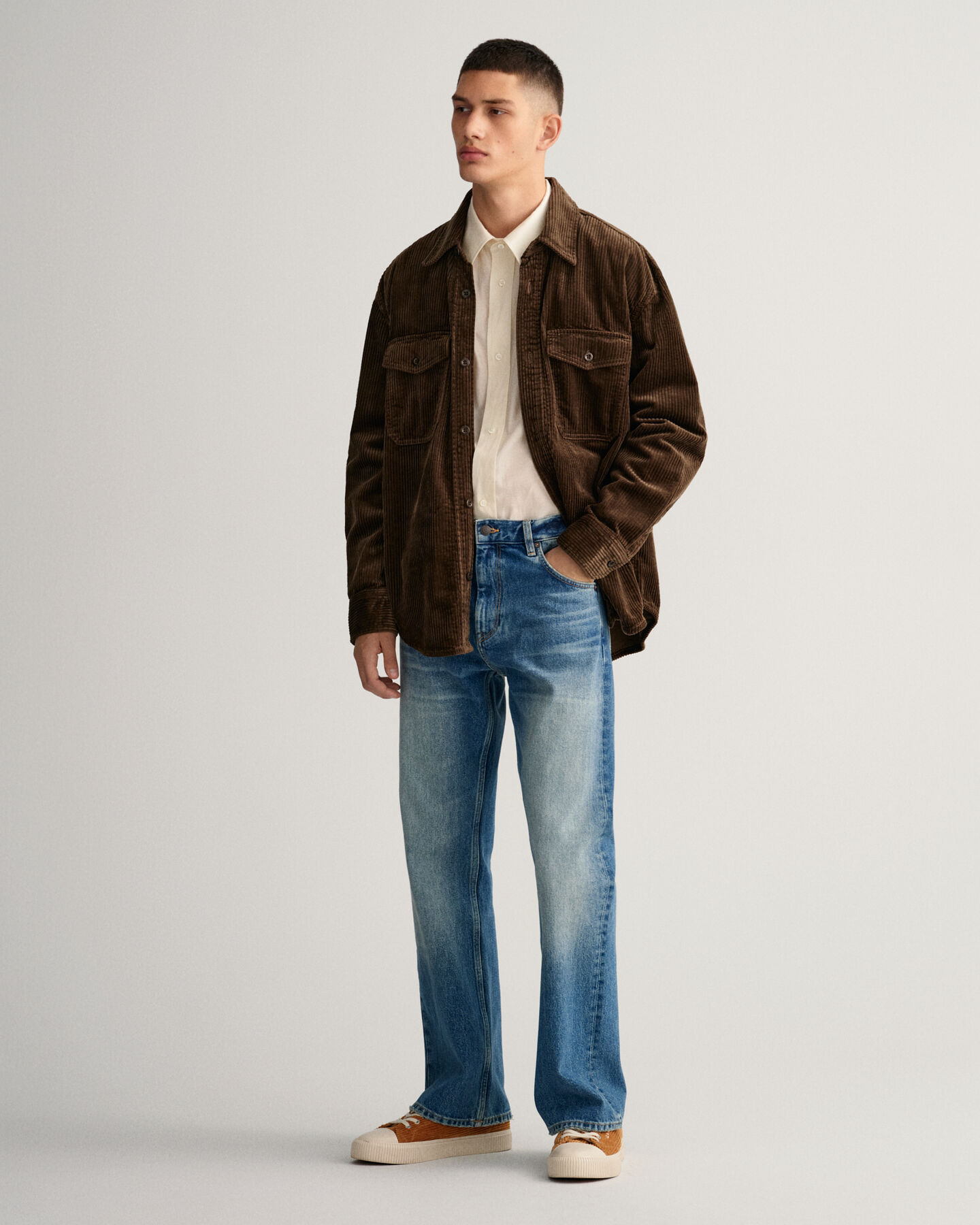 Camicia giacca in velluto a coste