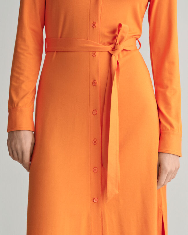 Abito chemisier in jersey slim fit