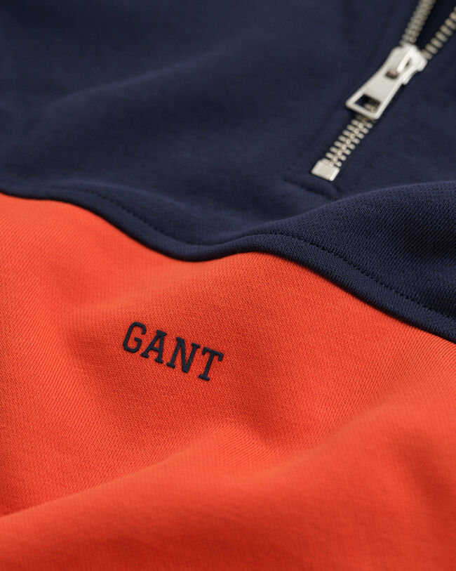 Felpa con zip corta e blocchi di colore Teens