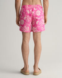 Pantaloncini da bagno con stampa Tropical Leaves Classic Fit