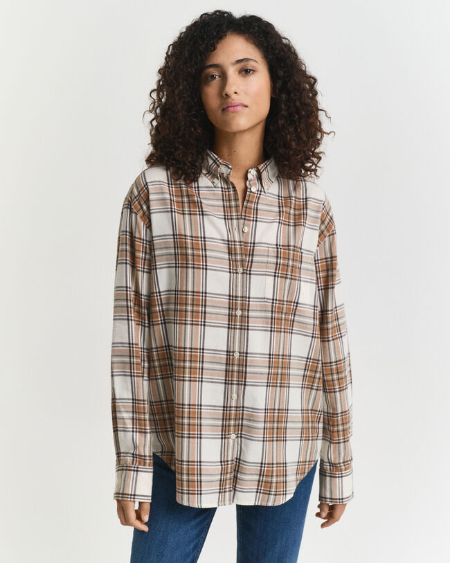 Camicia in flanella a quadri relaxed fit