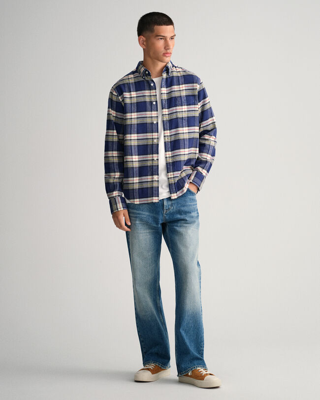 Camicia a quadri in flanella regular fit