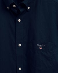 Camicia in broadcloth a maniche corte regular fit