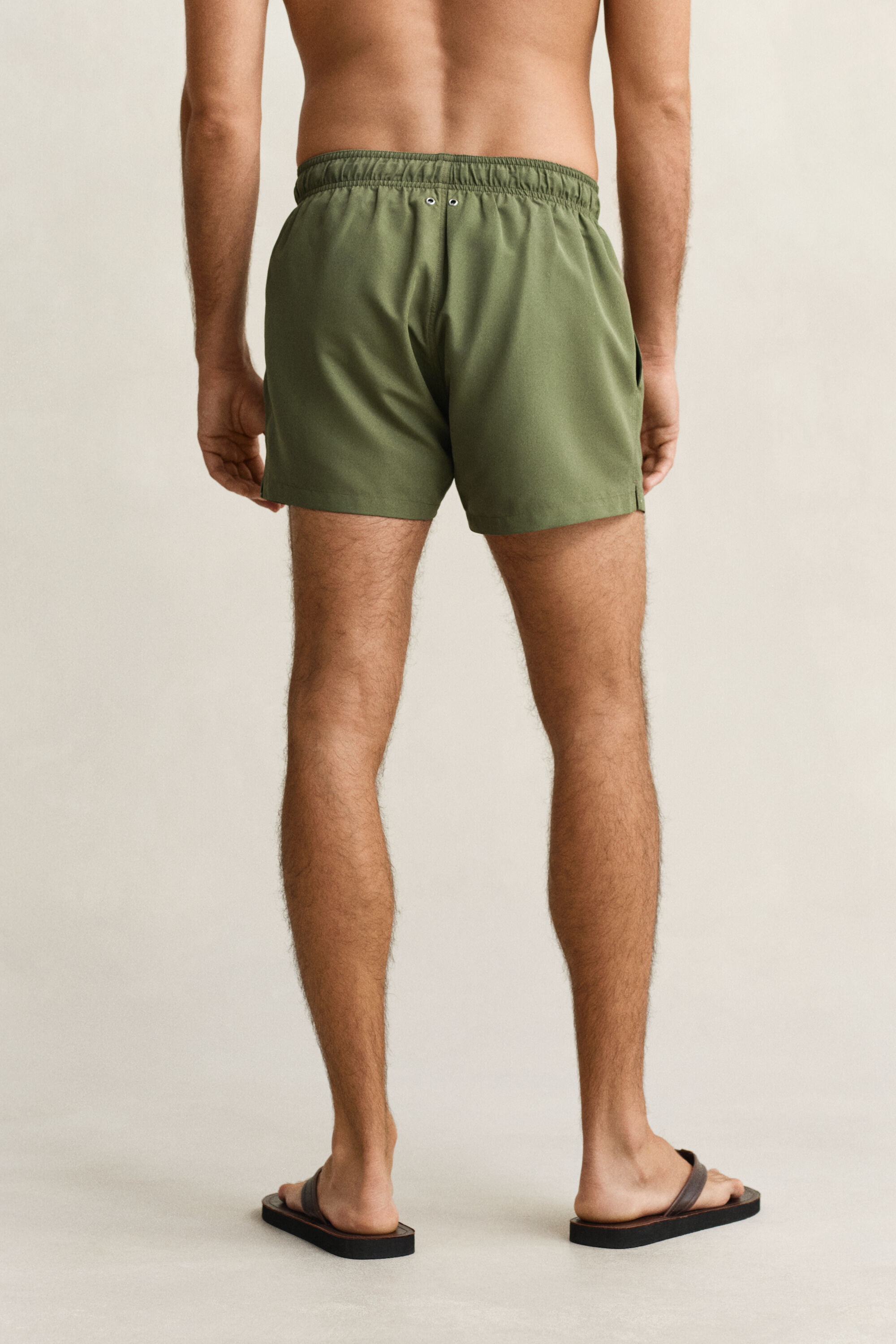 Pantaloncini da bagno con logo in tessuto ad asciugatura rapida