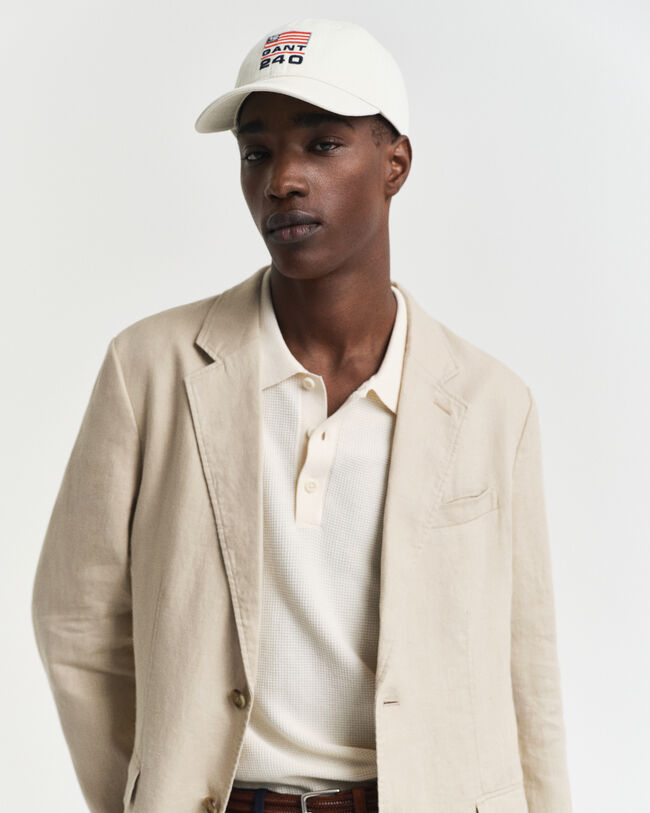 Blazer in lino regular fit