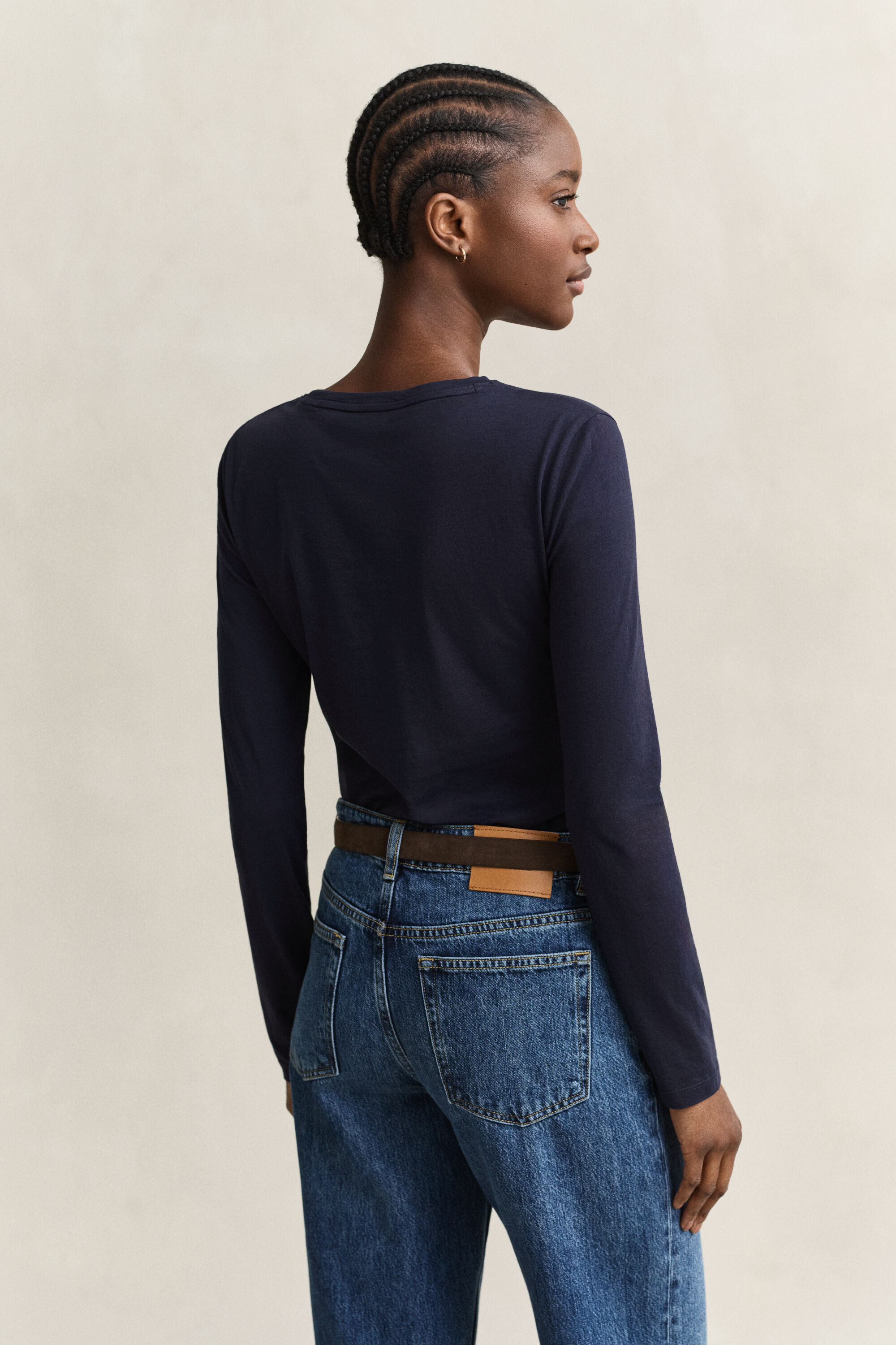 T-shirt a maniche lunghe in cotone leggero