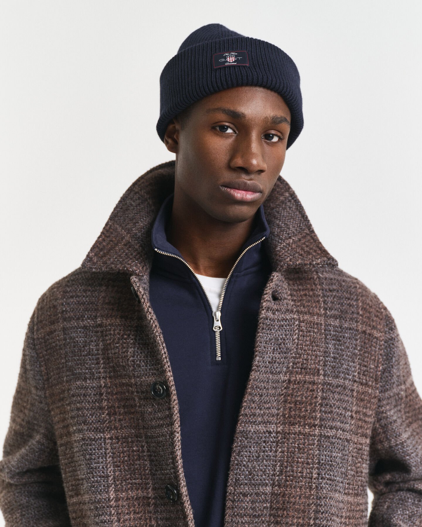 Berretto in misto cotone a coste