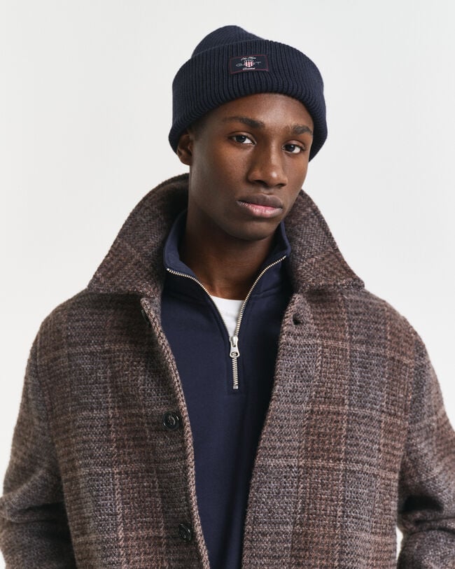 Berretto in misto cotone a coste