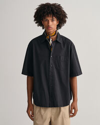 Camicia a maniche corte effetto sbiadito oversize