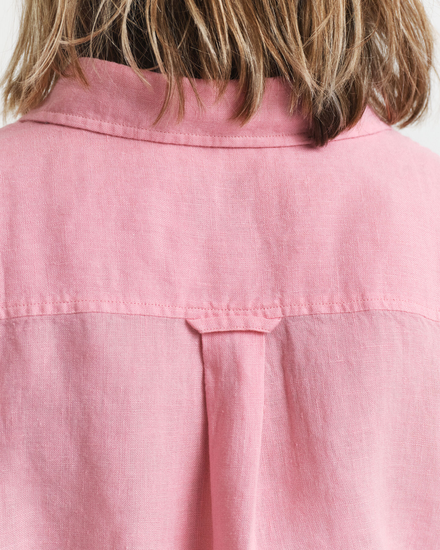 Abito chemisier in lino a maniche corte