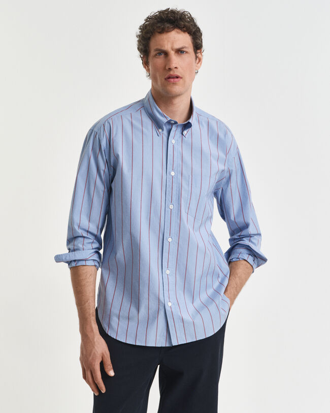 Camicia a righe Heritage in popeline relaxed fit