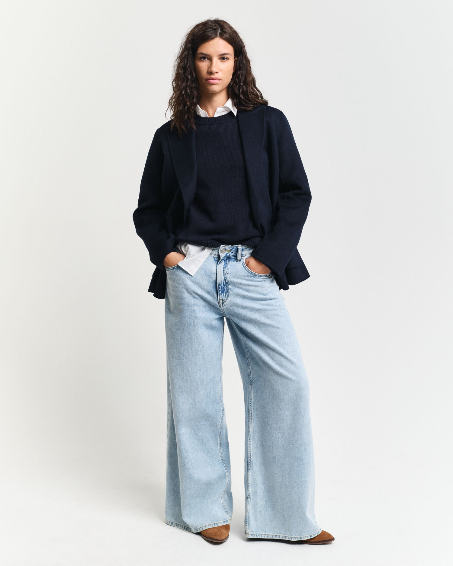 Maglia girocollo in cotone classico