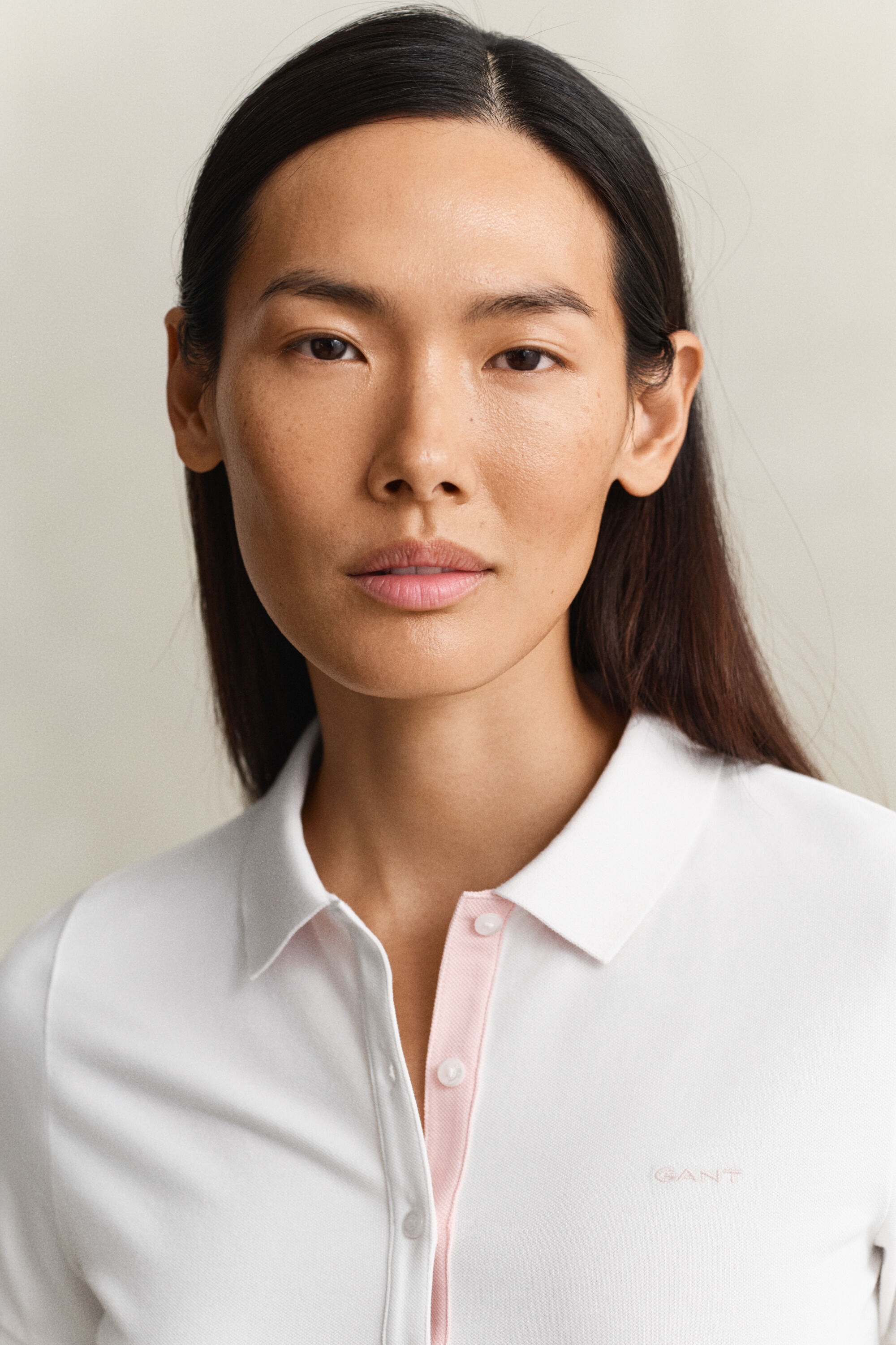 Polo in piqué a contrasto