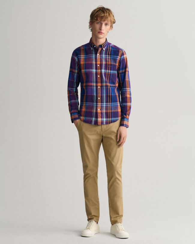 Camicia in madras colorata regular fit
