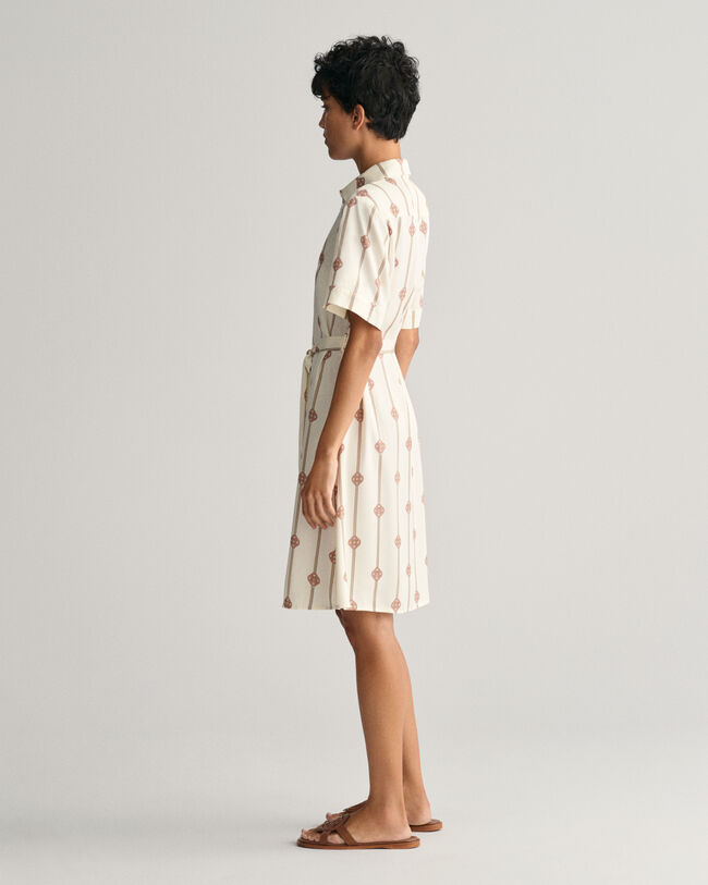 Abito chemisier a maniche corte con stampa