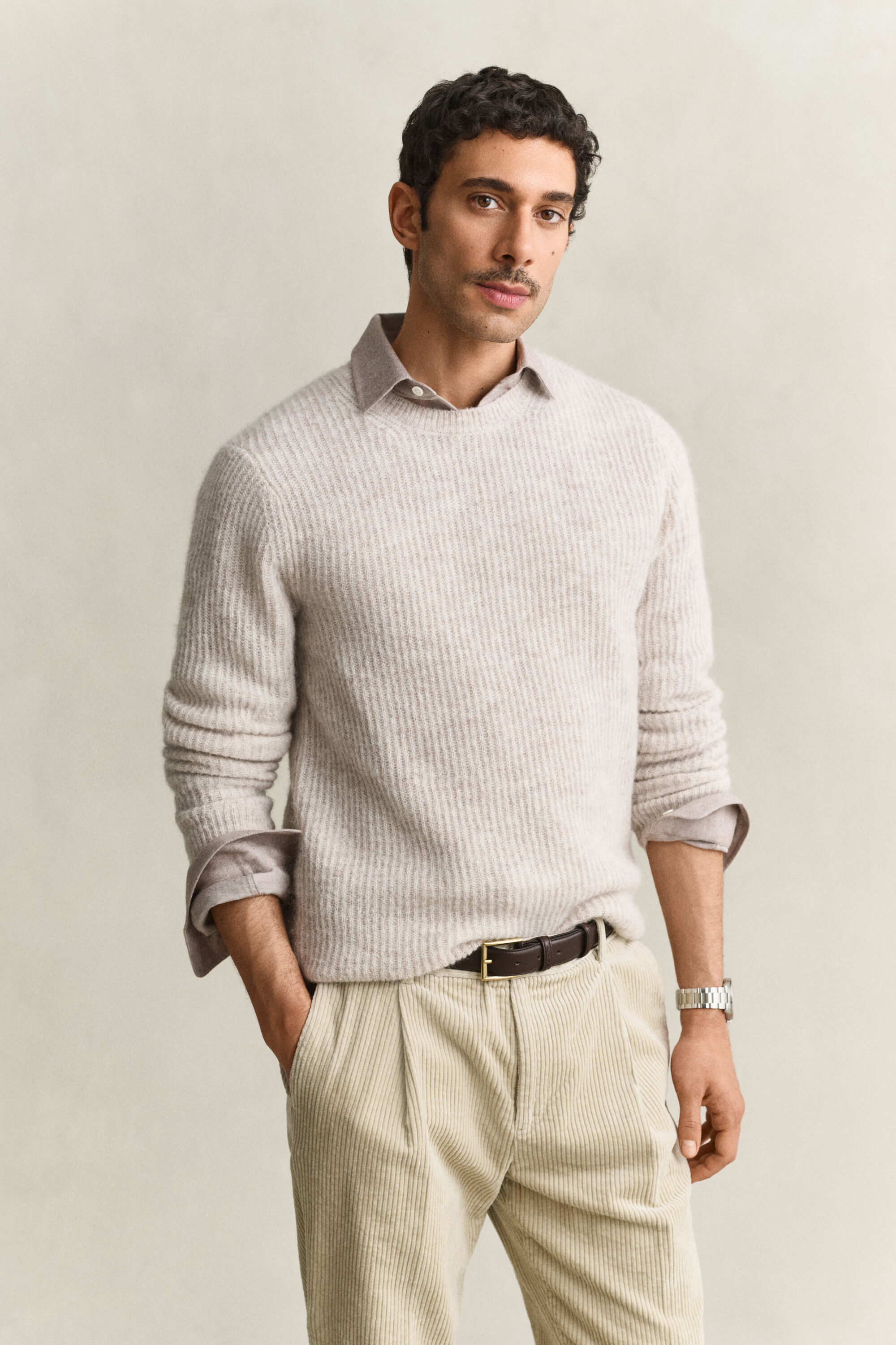 Maglia girocollo in misto lana d’alpaca