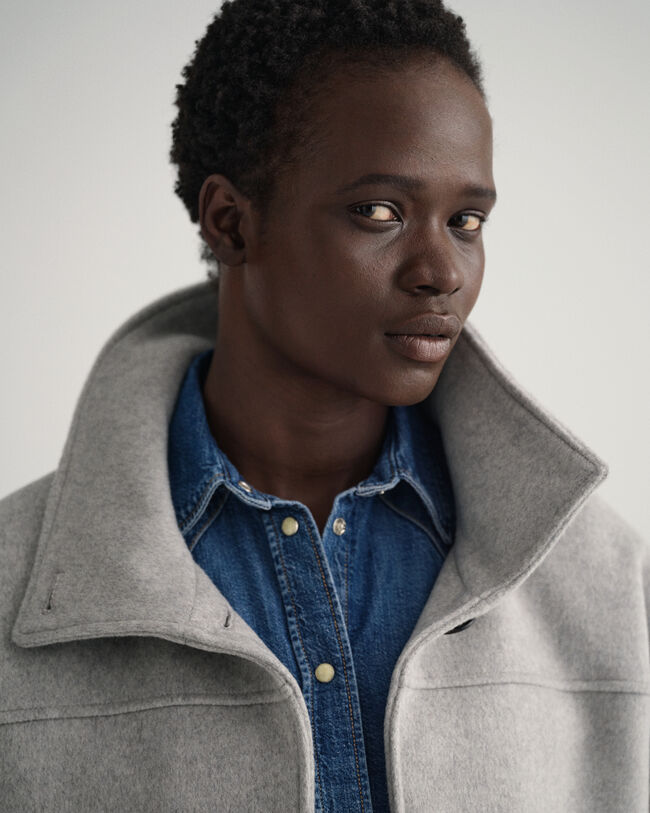 Giacca corta in misto lana