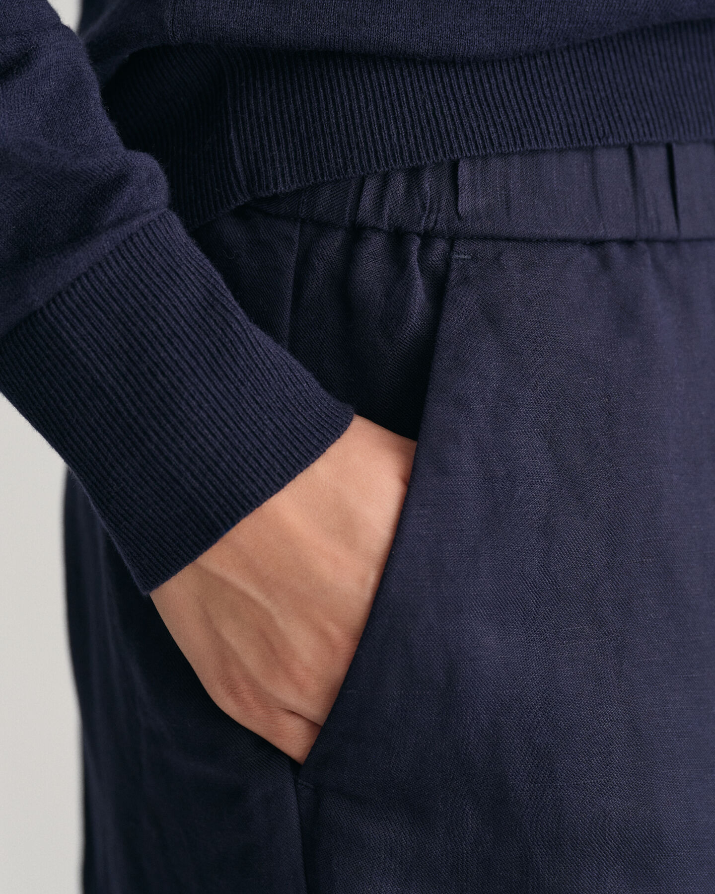 Pantaloncini Pull-on in misto lino relaxed fit