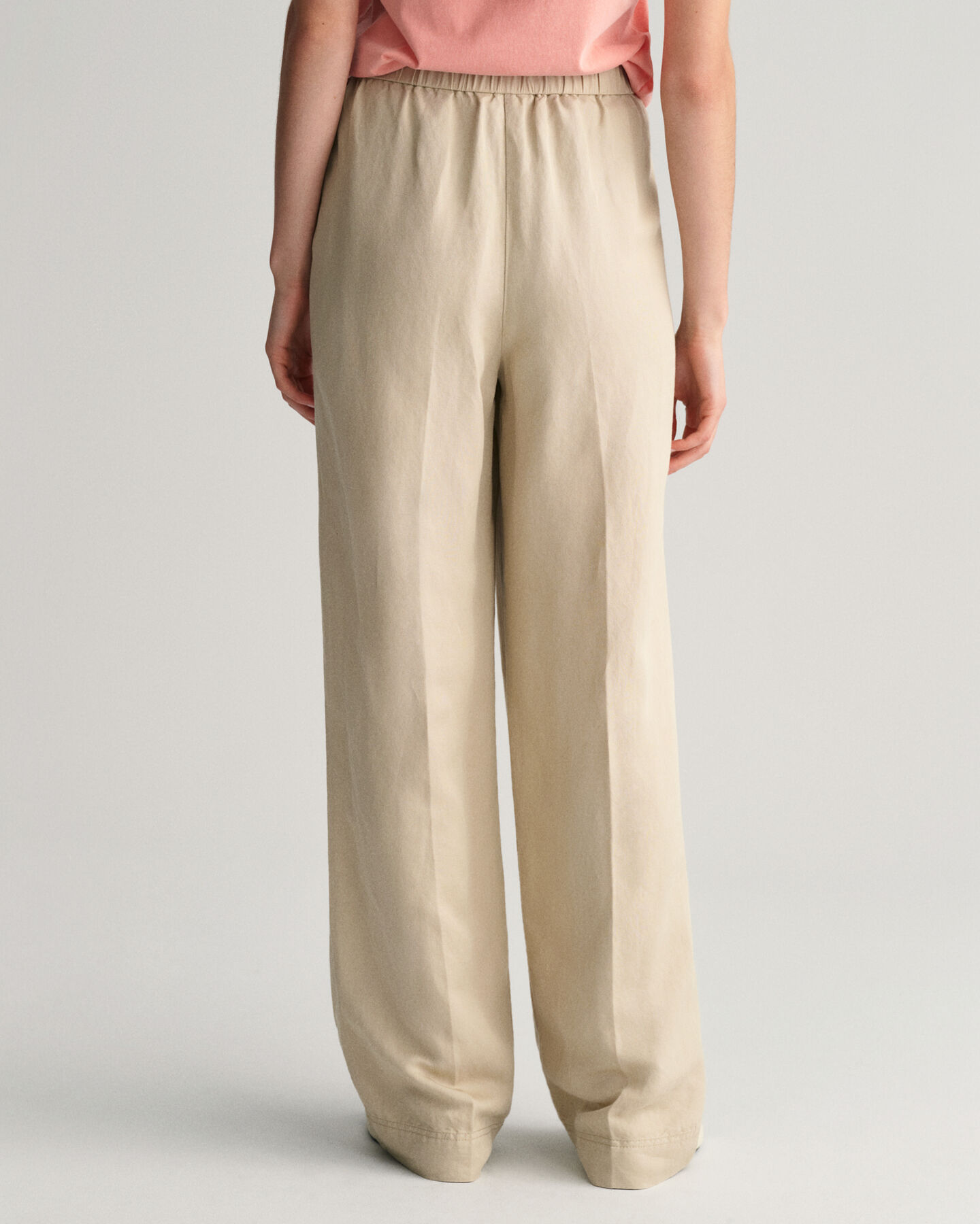 Pantaloni Pull-on in misto lino relaxed fit