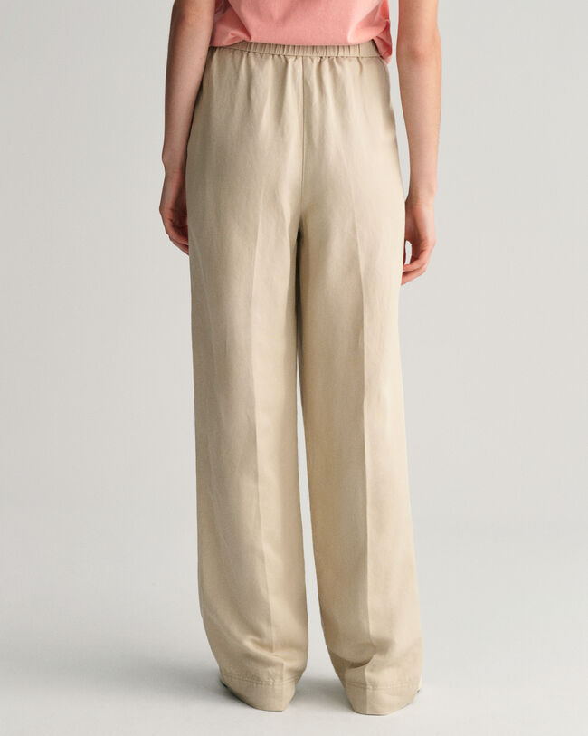 Pantaloni Pull-on in misto lino relaxed fit