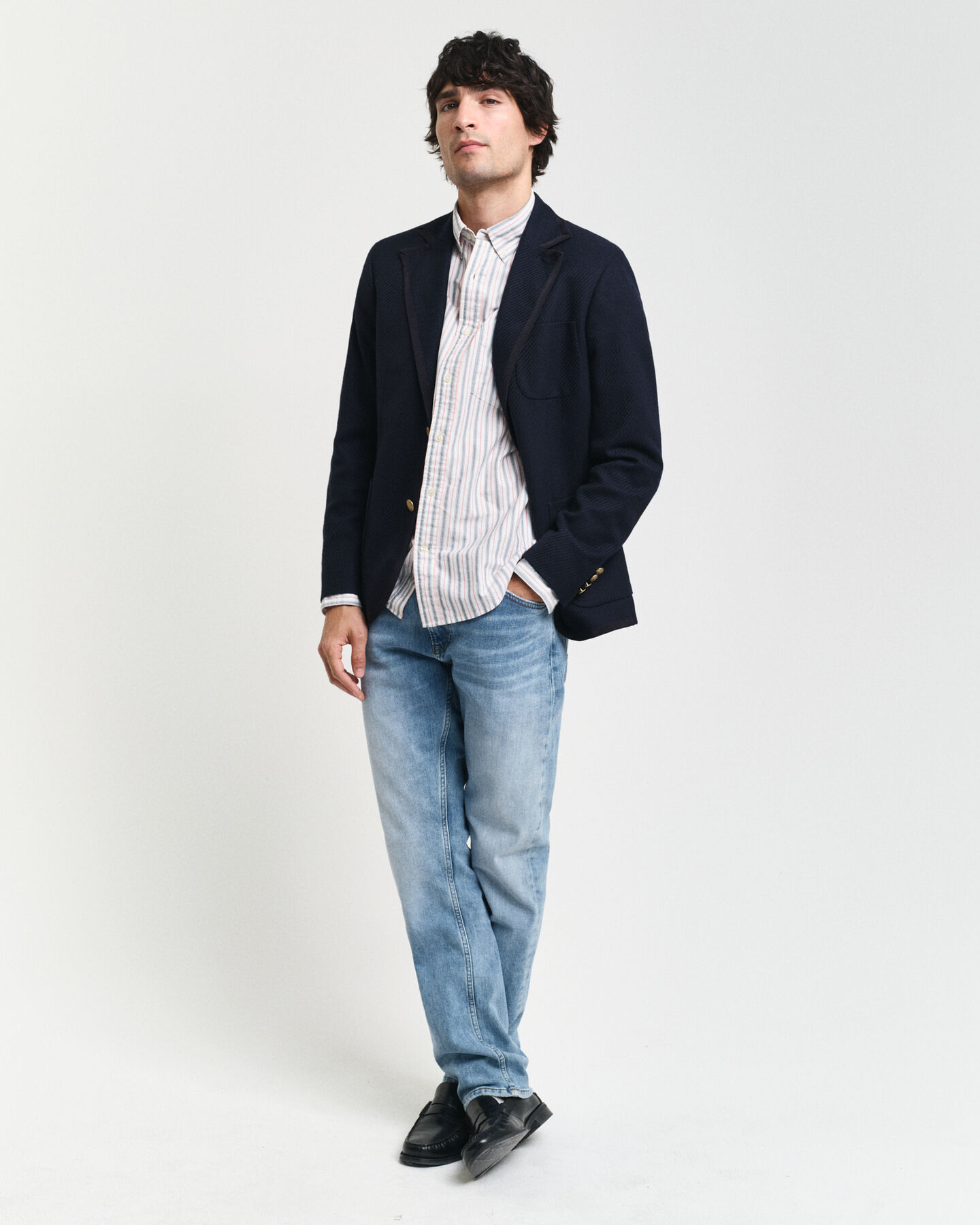Blazer Club misto lana e cotone slim fit