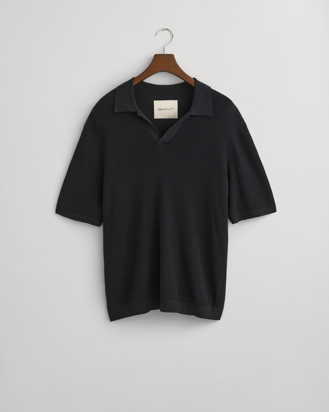 Polo in maglia aperta