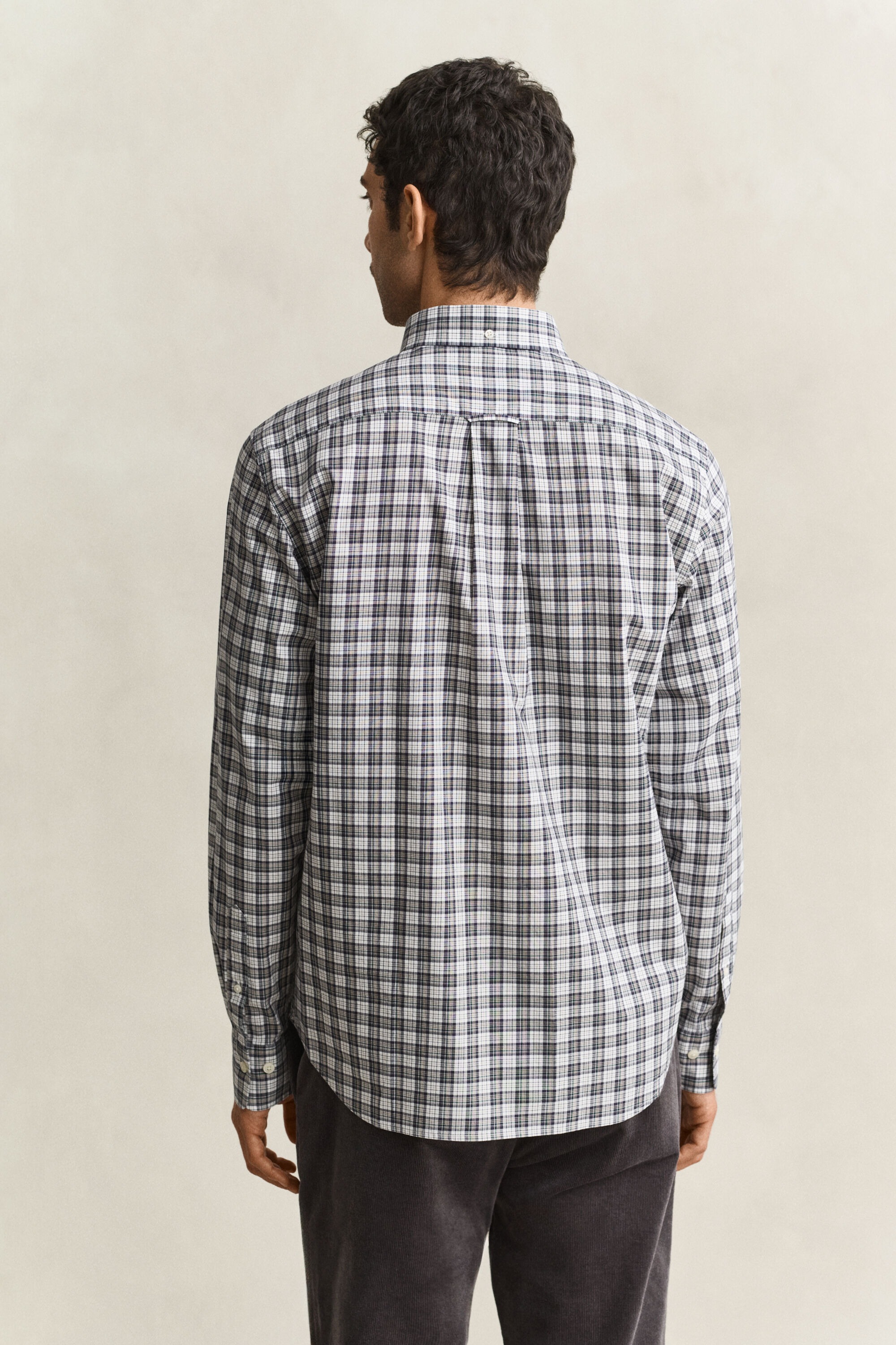 Camicia a quadri in popeline