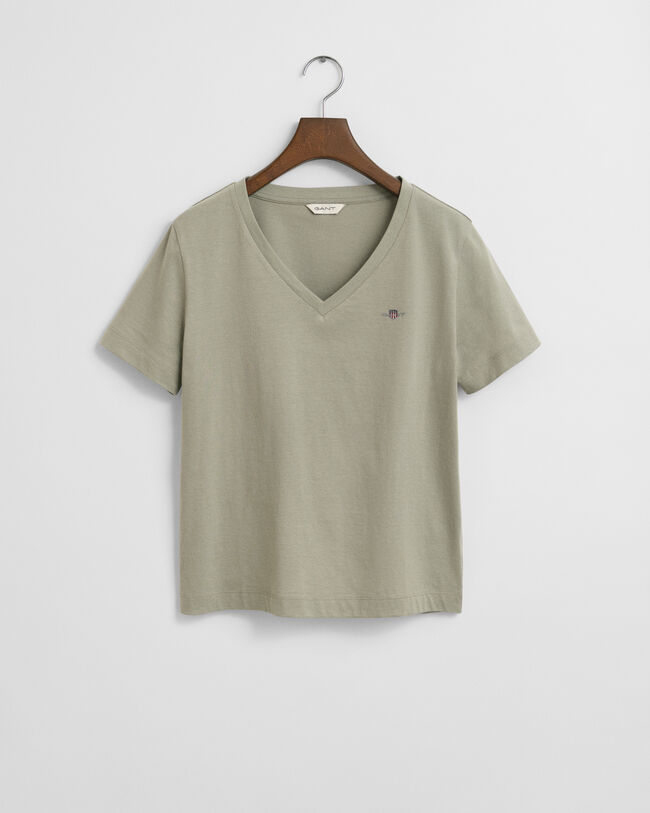 T-shirt Shield con scollo a V